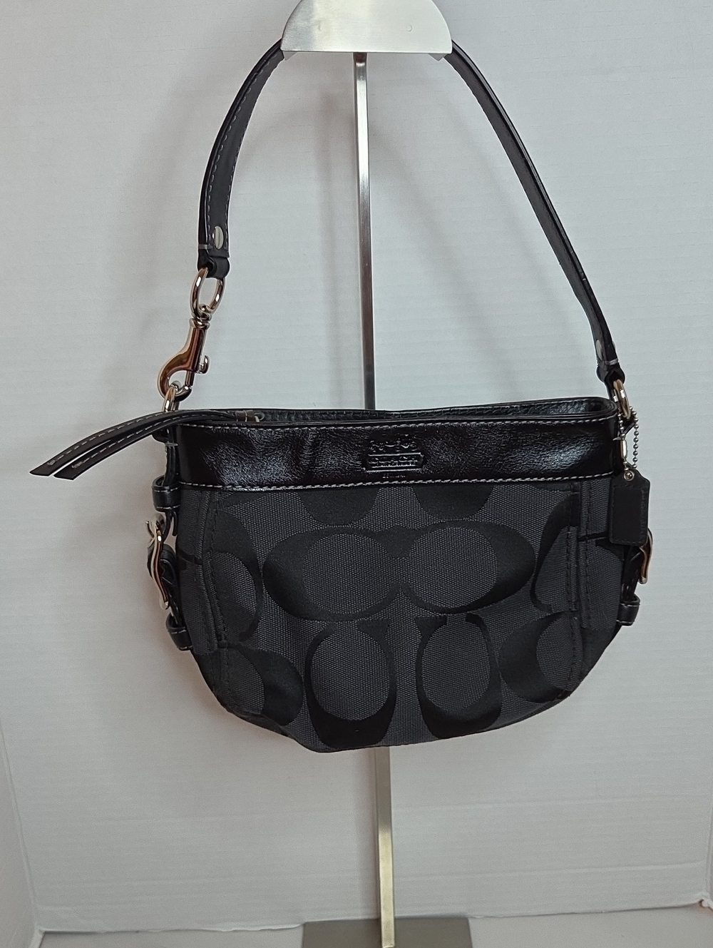 Coach Black Signature Mini Shoulder Bag